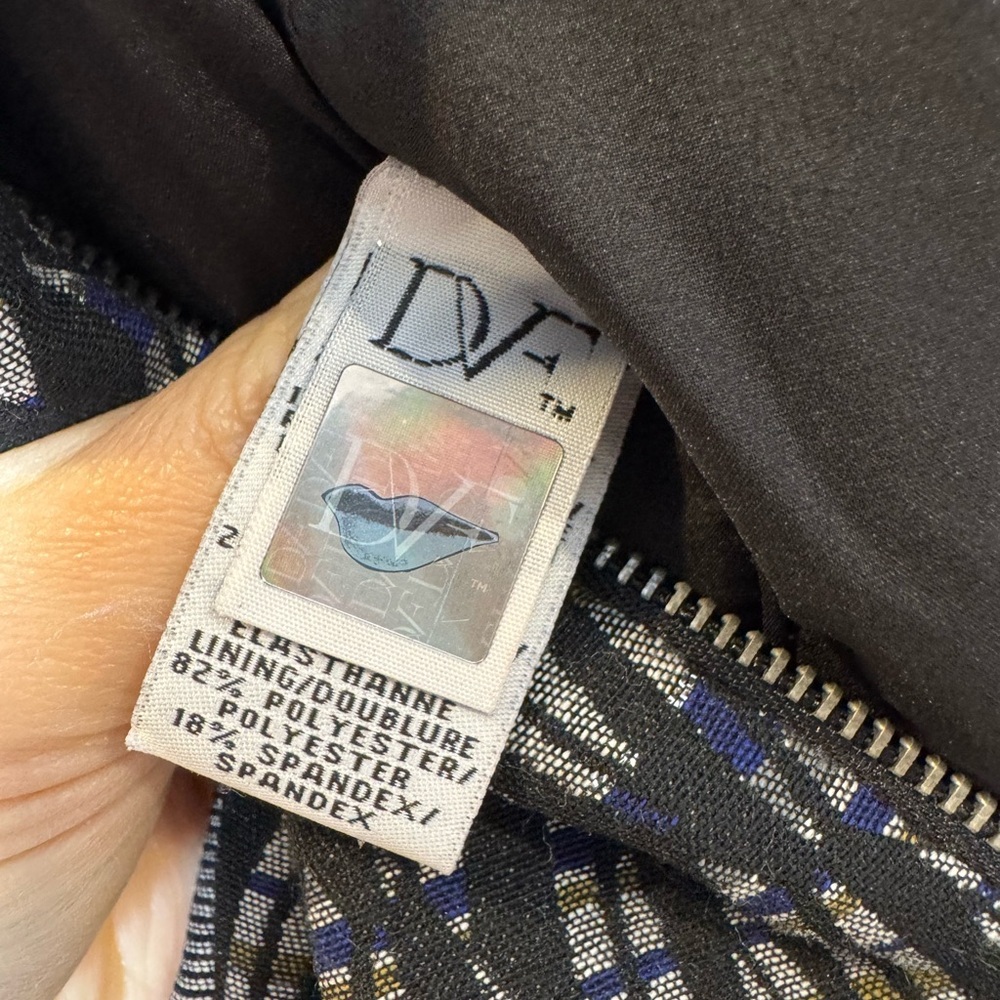 Diane Von Furstenberg Size 2 Textured jacquard Amanda scarf Dress designer - Picture 7 of 8
